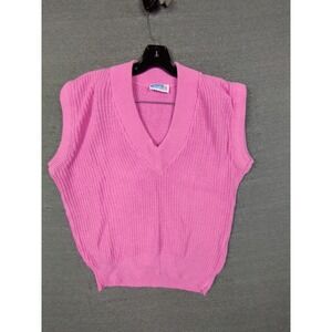 VTG Wrangler Womens Sweater XL Pink Knit Pullover USA Made Western Cabincore‎